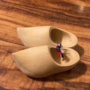 Mini wooden clogs made in Holland